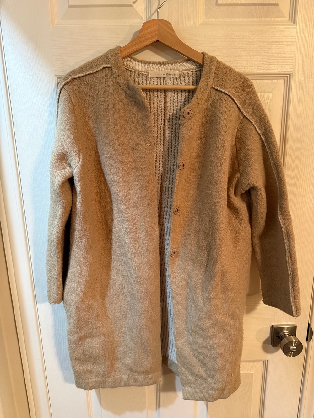 Prana Tan Button-Front Men's Cardigan
